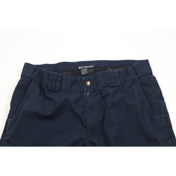 5.11 Tactical Series Mens 38x31 Distressed Ripstop Double Knee Cargo Pants Blue - Picture 2 of 16
